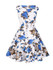 Casual V-Neck Floral Printed Delightful Skater Dress