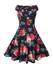 Casual V-Neck Floral Printed Delightful Skater Dress