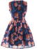 Casual Sleeveless Round Neck Floral Printed Skater Dress