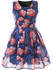 Casual Sleeveless Round Neck Floral Printed Skater Dress