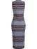 Casual Striped Midi Round Neck Sleeveless Bodycon Dress