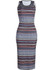 Casual Striped Midi Round Neck Sleeveless Bodycon Dress