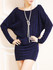 Casual Sparkling Round Neck Batwing Sleeve Bodycon Dress