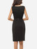 Casual Patchwork Plaid Zips Elegant Round Neck Bodycon-dress