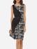 Casual Patchwork Plaid Zips Elegant Round Neck Bodycon-dress