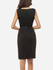 Casual Patchwork Plaid Zips Elegant Round Neck Bodycon-dress