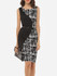Casual Patchwork Plaid Zips Elegant Round Neck Bodycon-dress