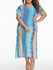 Casual Loose V-Neck Printed Plus Size Maxi Dress