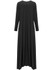 Casual Loose High-Low Round Neck Plain Maxi Dress