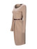Casual Office Round Neck Belt Ruched Plain Bodycon Dress