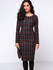 Casual Round Neck Slit Plaid Elegant Bodycon Dress