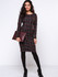 Casual Round Neck Slit Plaid Elegant Bodycon Dress