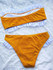 Falbala Ribbed Bikinis Swimwear