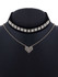 Casual Vintage Velvet Rhinestone Choker Necklace