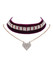 Casual Vintage Velvet Rhinestone Choker Necklace