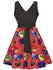 Casual Round Neck Printed Sleeveless Skater Dress