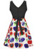 Casual Round Neck Printed Sleeveless Skater Dress