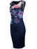 Casual Elegant Floral Printed Round Neck Slit Bodycon Dress