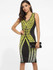 Casual Scoop Neck Dacron Printed Bodycon Dress