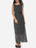 Casual Polka Dot Bowknot Elegant Round Neck Maxi-dress