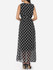 Casual Polka Dot Bowknot Elegant Round Neck Maxi-dress