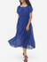 Casual Plain Bowknot Short Sleeve Elegant Round Neck Maxi Dress