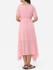 Casual Plain Bowknot Short Sleeve Elegant Round Neck Maxi Dress