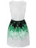 Casual Awesome Printed Round Neck Jacquard Skater Dress