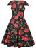 Casual Fascinating V-Neck Floral Printed Skater Dress