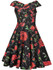 Casual Fascinating V-Neck Floral Printed Skater Dress