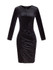 Casual Crew Neck Plain Velvet Bodycon Dress