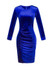 Casual Crew Neck Plain Velvet Bodycon Dress