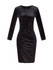 Casual Crew Neck Plain Velvet Bodycon Dress