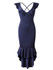V-neck Falbala Backless Bohemia Midi Dresses