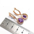 Simple Classic  Amethyst Gemstone Necklace Ring Earring  Jewelry Set