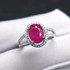 Vintage Ruby Ring and Earrings Gemstone Jewelry Set