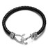 Anchor Clasp Stainless Steel Nautical Braided Leather Men Bracelets