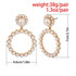 Trendy Pearl Round Drop Earrings Fashion Women Jewelry