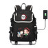 Demon Slayer: Kimetsu no Yaiba canvas School Bag Kamado Tanjirou USB charging Laptop Backpack