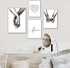 Love Poster Couple Holding Hands Painting Black And White Wall Art Canvas !