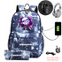 Undertale USB Anti-theft lock Backpacks with pen bag