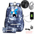 Undertale USB Anti-theft lock Backpacks with pen bag