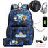 The Octonauts USB Anti-theft lock Backpacks with pen bag