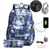 Supernatural USB Anti-theft lock Backpacks with pen bag