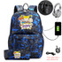 Rugrats in Paris USB Anti-theft lock Backpacks with pen bag