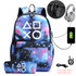 PS4 Play Station 4 USB Anti-theft lock Backpacks with pen bag