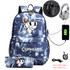 Cuphead Mugman USB Anti-theft lock Backpacks with pen bag