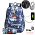Cuphead Mugman USB Anti-theft lock Backpacks with pen bag