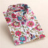 Dioufond Summer Floral Blouse Shirt Women Long Sleeve Tops Cotton Shirts White Navy Blouses Small Flower Blusas Femininas