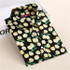 Dioufond Summer Floral Blouse Shirt Women Long Sleeve Tops Cotton Shirts White Navy Blouses Small Flower Blusas Femininas